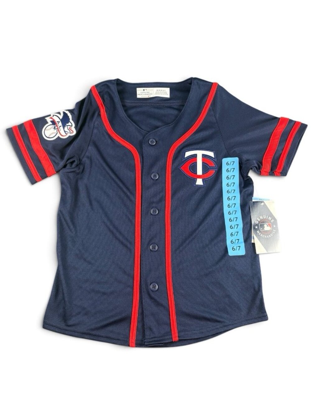 Minnesota Twins MLB Youth Medium 6/7 Baseball Jersey Navy NWT